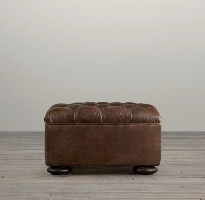 Churchill Leather Ottoman