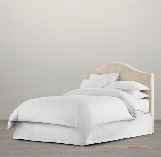 Belgian Slipcovered Camelback 58" Headboard