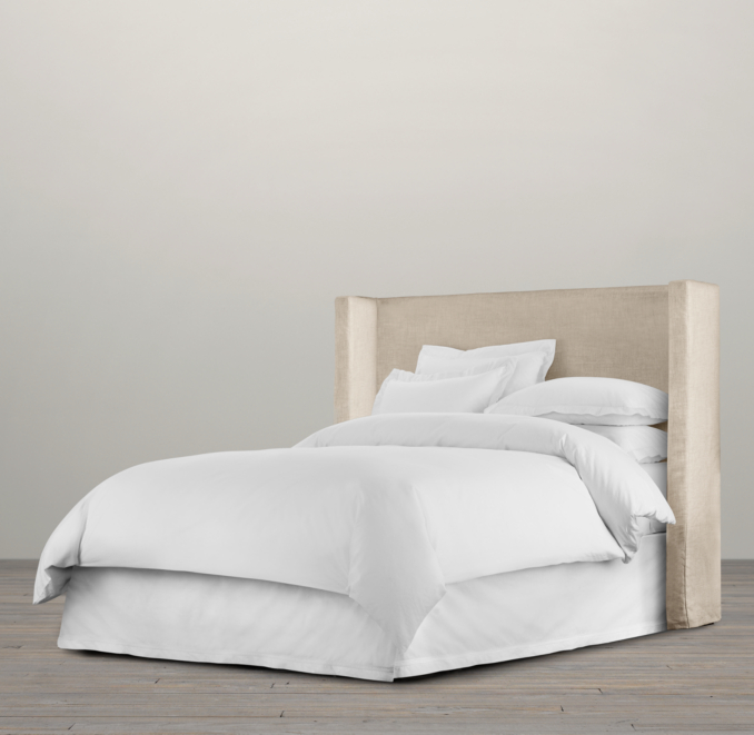Belgian Slipcovered Shelter 58" Headboard