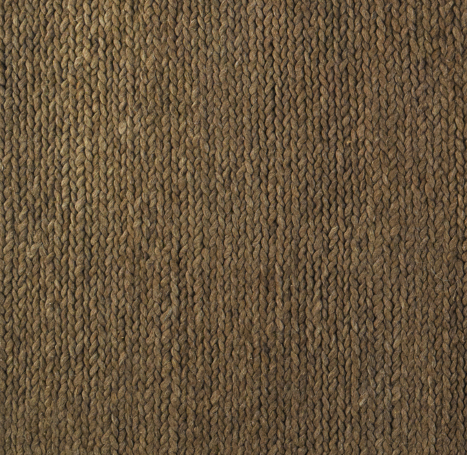 Chunky Braided Wool Rug Swatch - Mocha 
