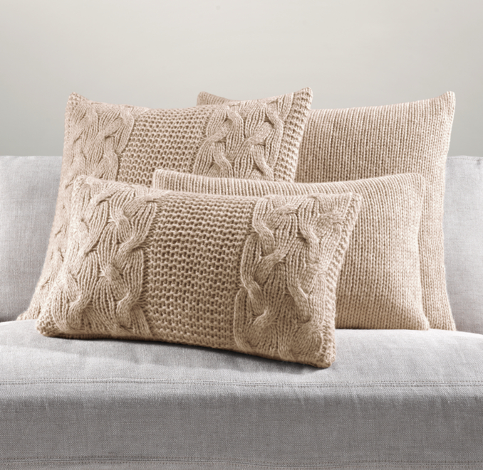Italian Wool & Alpaca Knit Pillow Cover Collection