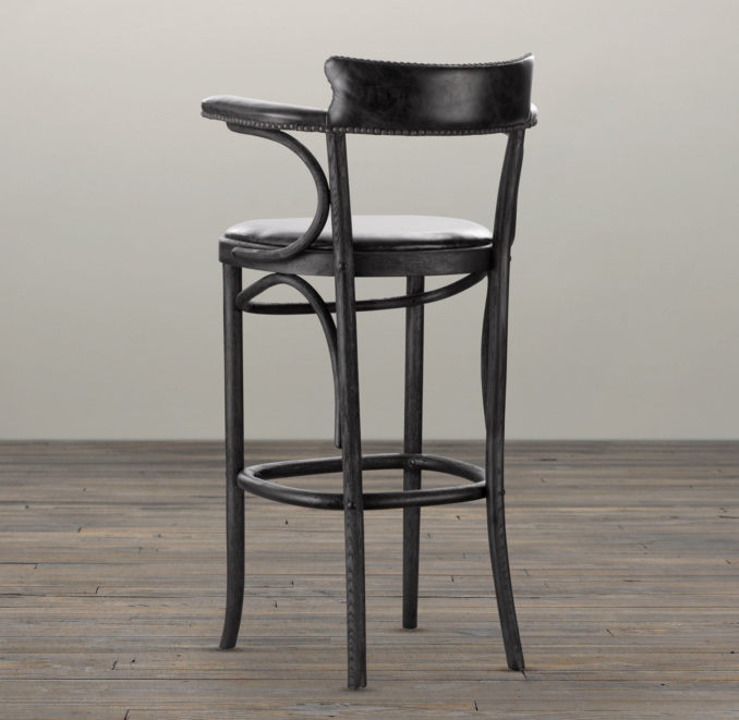 Vienna Cafe Barstool Slate Leather