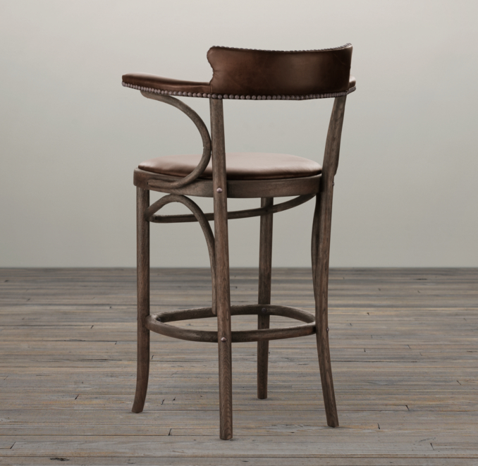 Vienna Cafe Counter Chair Antiqued Whiskey Leather