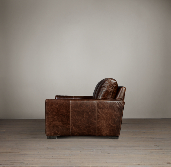 8' Maxwell Leather Three Cushion Sofa