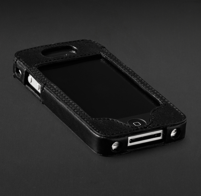 Artisan Leather iPhone® 4 & 4S Cover -  Ebony
