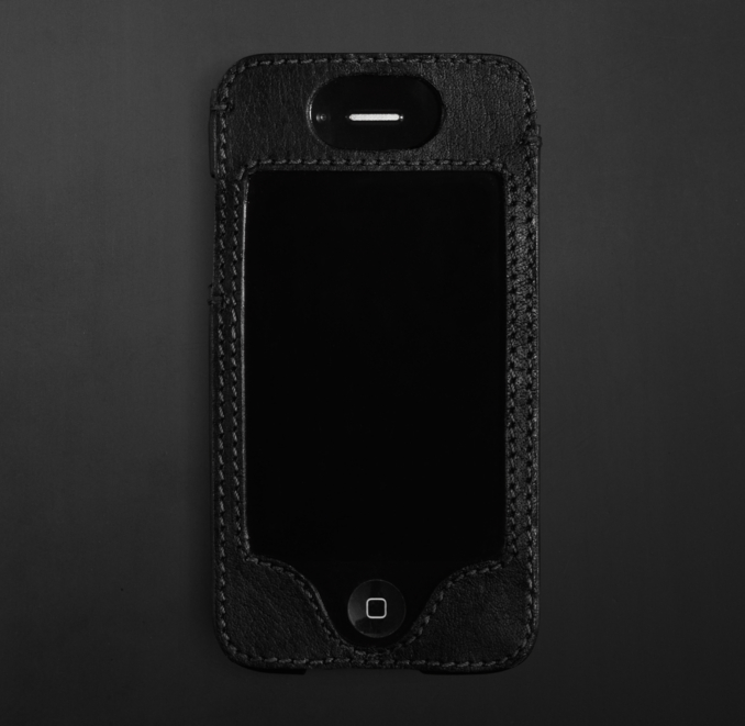 Artisan Leather iPhone® 4 & 4S Cover -  Ebony