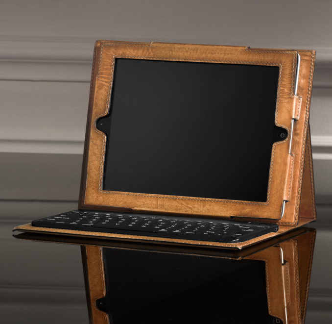 Artisan Leather iPad® Cover with Bluetooth® Keyboard - Camel