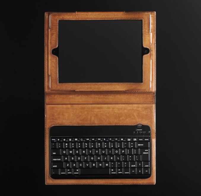 Artisan Leather iPad® Cover with Bluetooth® Keyboard - Camel