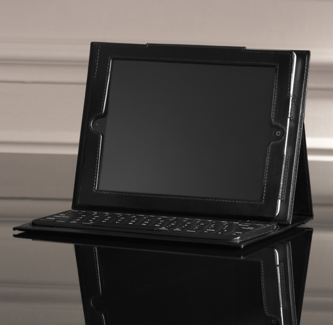 Artisan Leather iPad® Cover with Bluetooth® Keyboard - Ebony