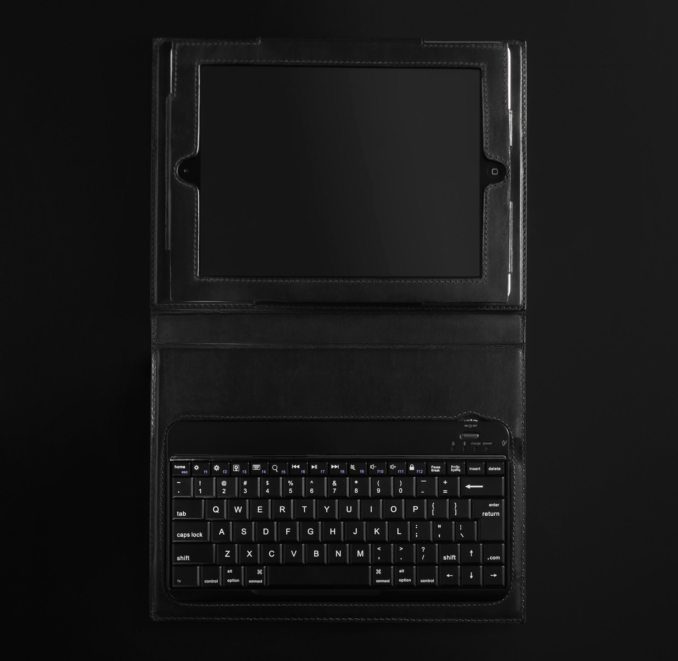Artisan Leather iPad® Cover with Bluetooth® Keyboard - Ebony