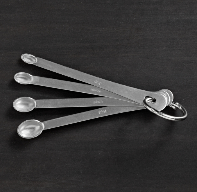 Hint, Pinch, Smidge and Drop Measuring Spoon Set
