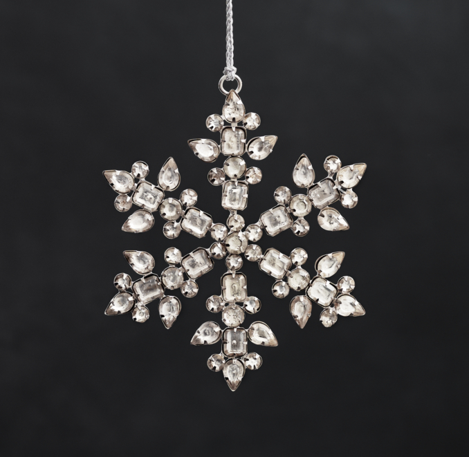 Victorian Glass Snowflake - Beaded