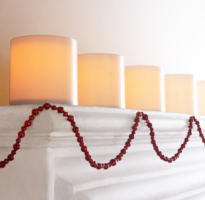Small Beaded Garland - Red