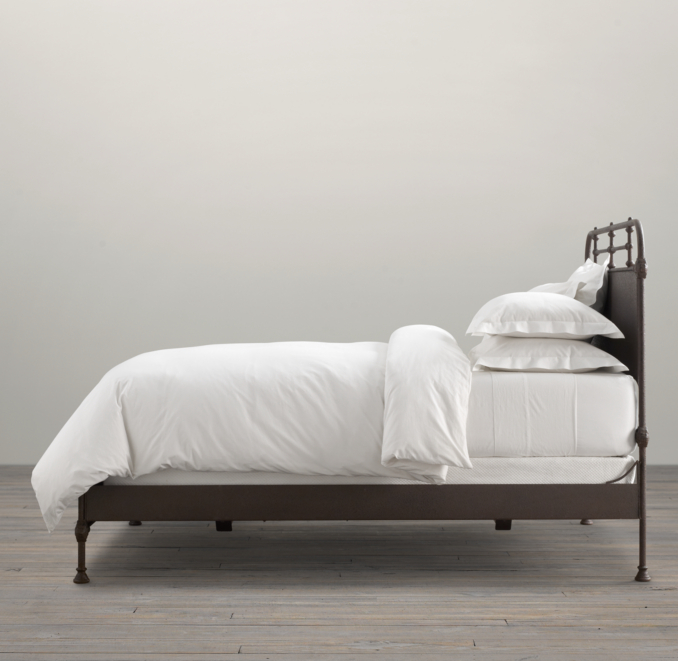French Académie Iron Bed without Footboard