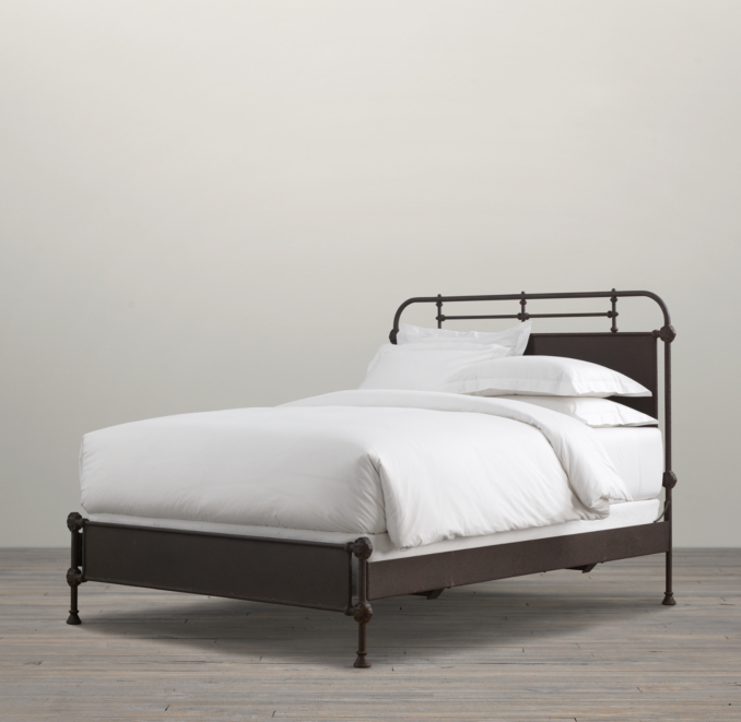 French Académie Iron Bed without Footboard