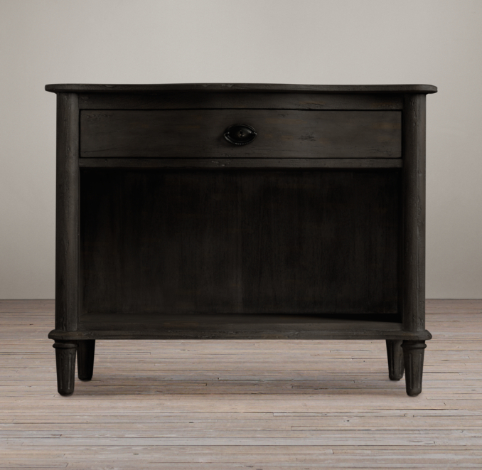 38" Empire Rosette Open Nightstand