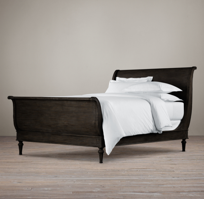 Empire Rosette Sleigh Bed with Footboard