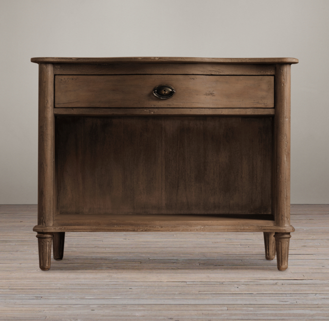 38" Empire Rosette Open Nightstand