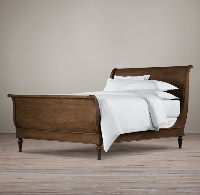 Empire Rosette Sleigh Bed with Footboard