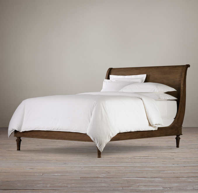 Empire Rosette Sleigh Bed Without Footboard