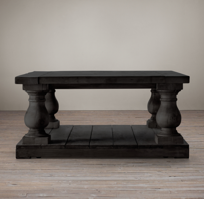 Balustrade Salvaged Wood Coffee Table Square 