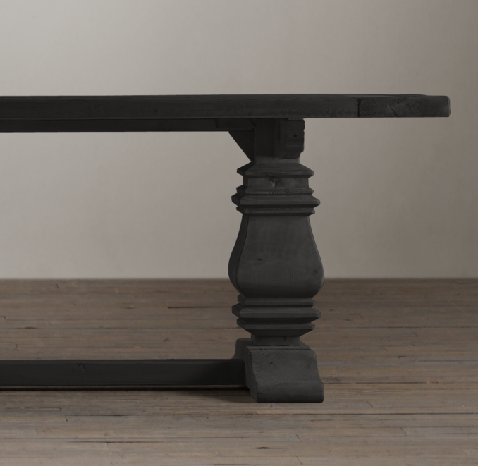 Salvaged Wood Trestle Extension Dining Tables 