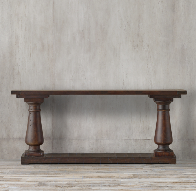 Balustrade Salvaged Wood Console Table 