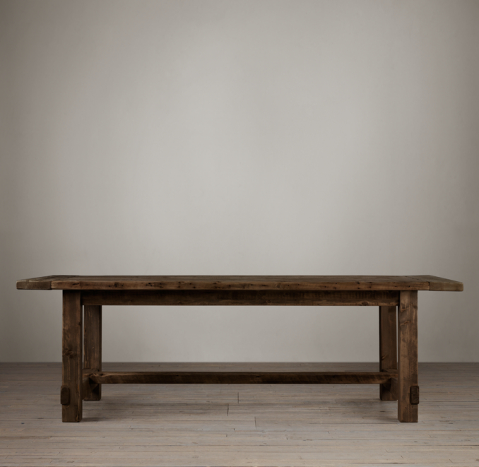 Farmhouse Salvaged Wood Rectangular Extension Tables Salvaged