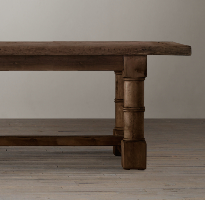 Gun Barrel Salvaged Wood Dining Tables 