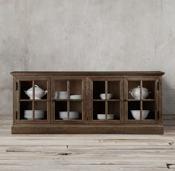 French Casement Low Cabinet