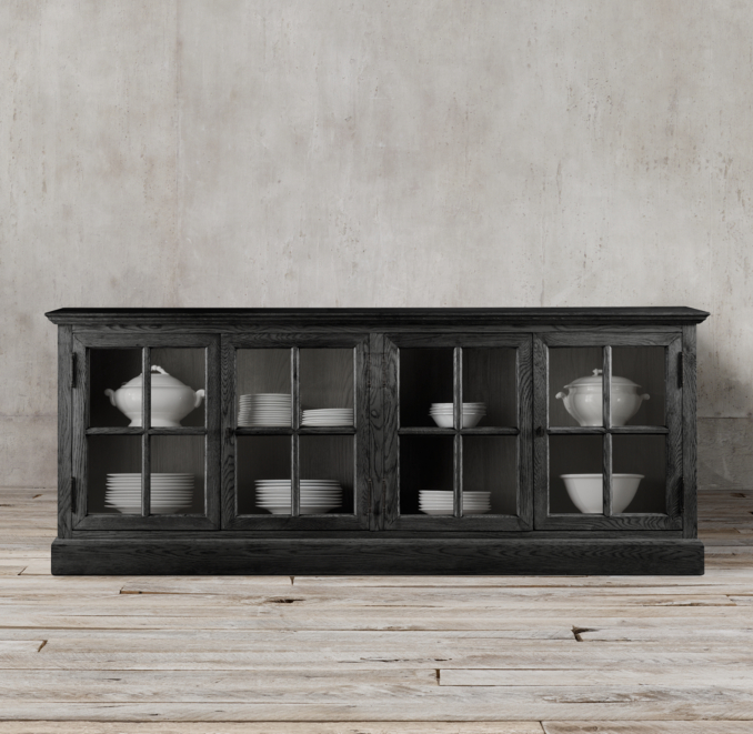 French Casement Low Cabinet