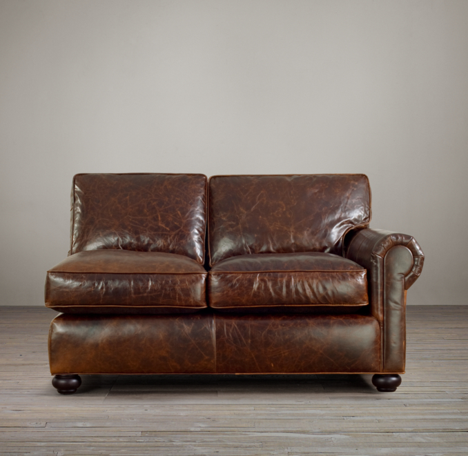 Lancaster Leather Right-Arm Sofa