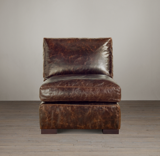 Maxwell Leather Armless Chair