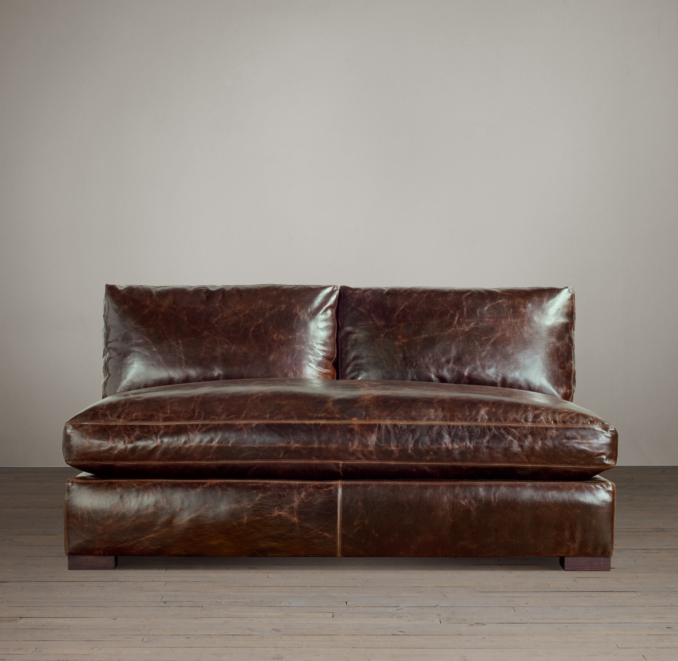 Maxwell Leather Armless Sofa