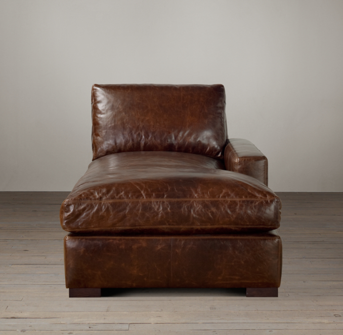Maxwell Leather Right-Arm Chaise
