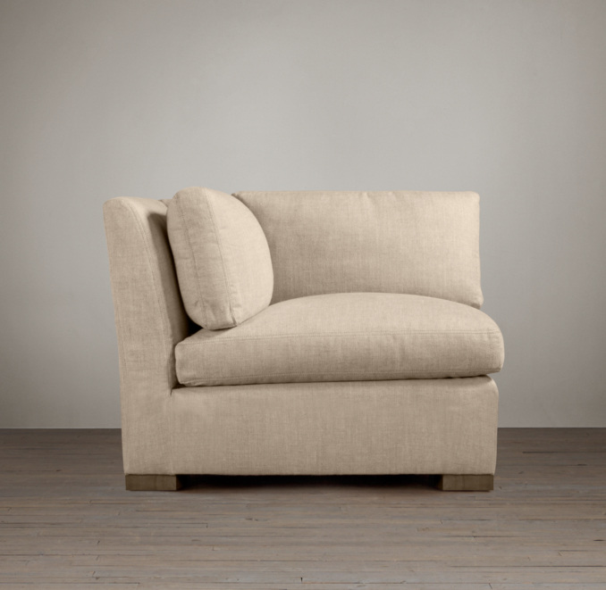 Belgian Slope Arm Upholstered Corner Chair