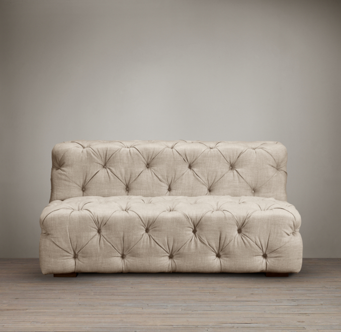 6' Soho Tufted Upholstered Armless Sofa