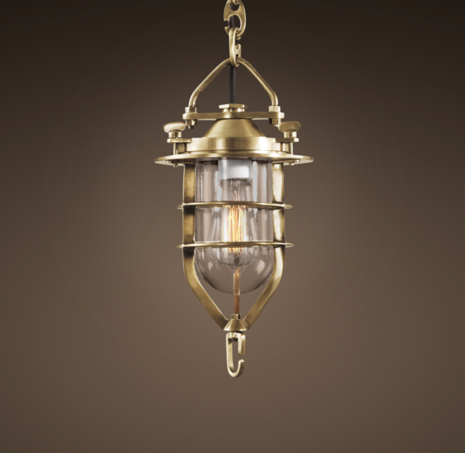 Convoy Pendant Small Antique Brass