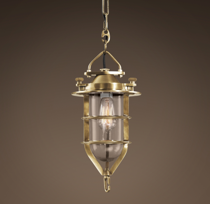 Convoy Pendant  Antique Brass