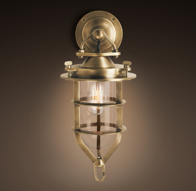 Convoy Sconce Antique Brass