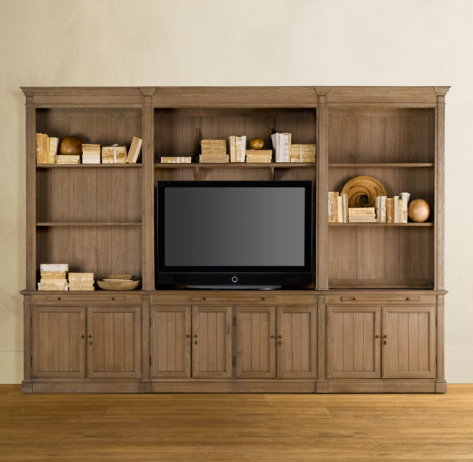 Medium Library Media System Brown