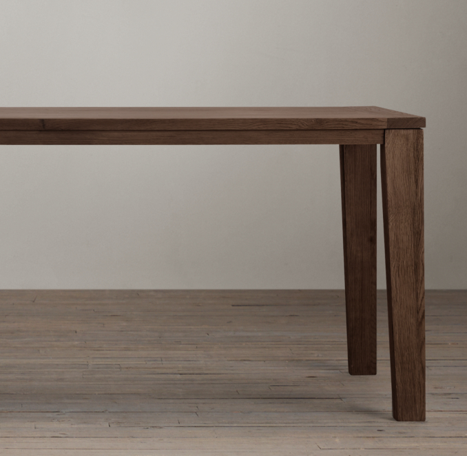 Parsons Tapered Leg Dining Table Brown