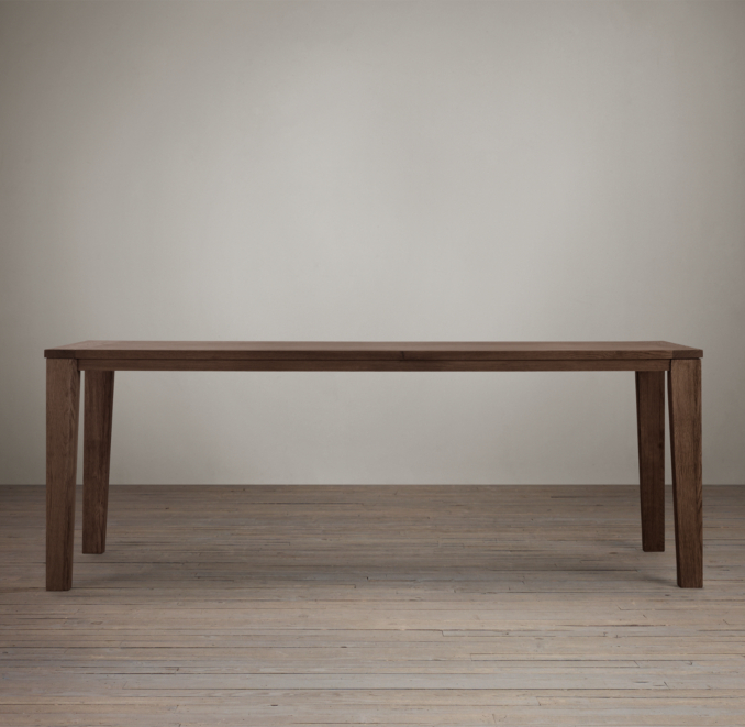 Parsons Tapered Leg Dining Table Brown