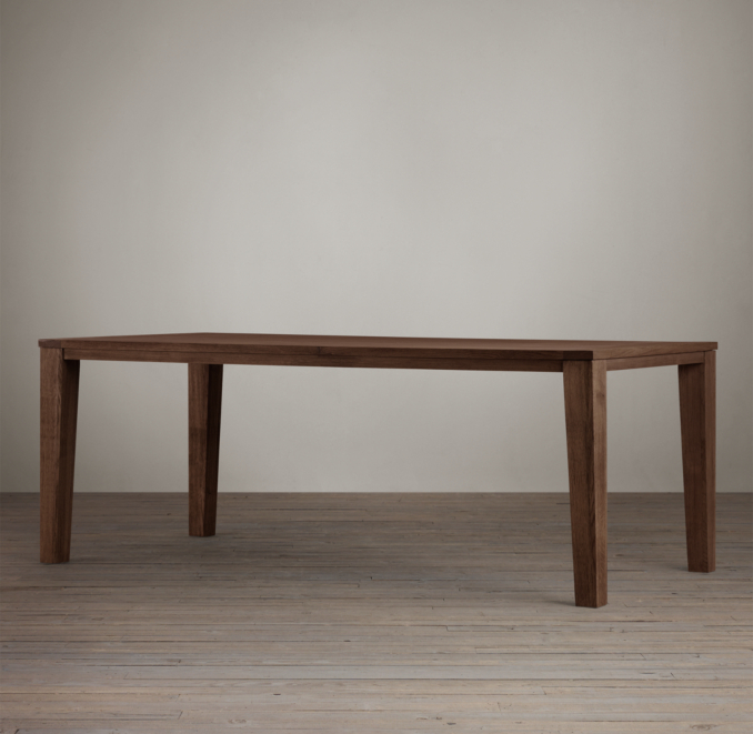 Parsons Tapered Leg Dining Table Brown