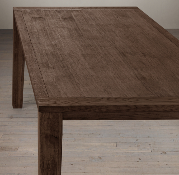 Parsons Tapered Leg Dining Table Brown