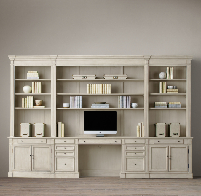 Library Home Desk Wall System