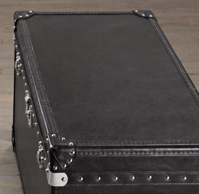 Mayfair Leather Tall Trunk Old Saddle Black