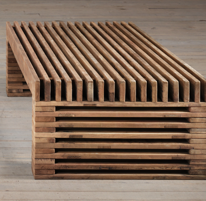 Reclaimed Timber Slat Coffee Table