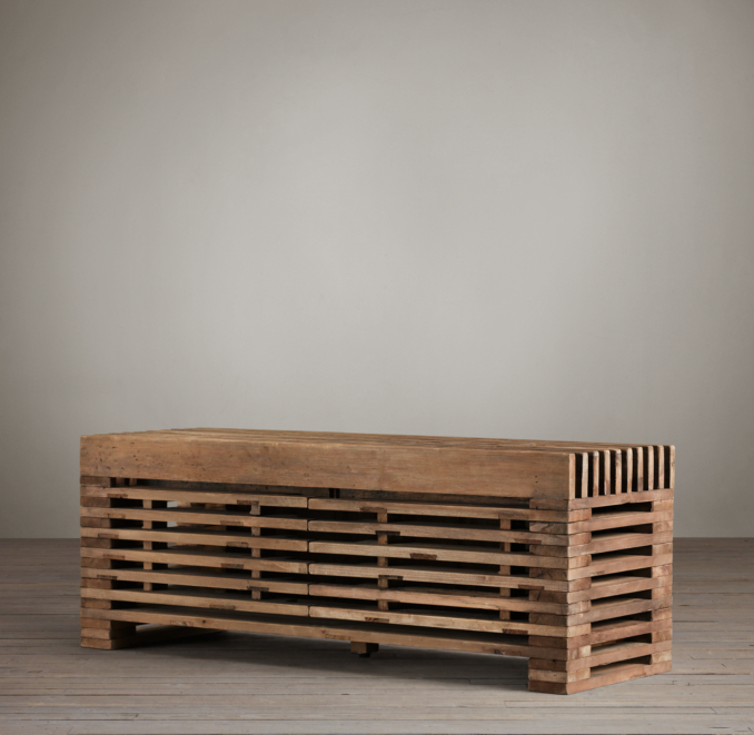 Reclaimed Timber Slat Media                                                                                                                                                                          
