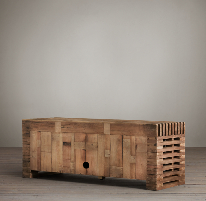 Reclaimed Timber Slat Media                                                                                                                                                                          